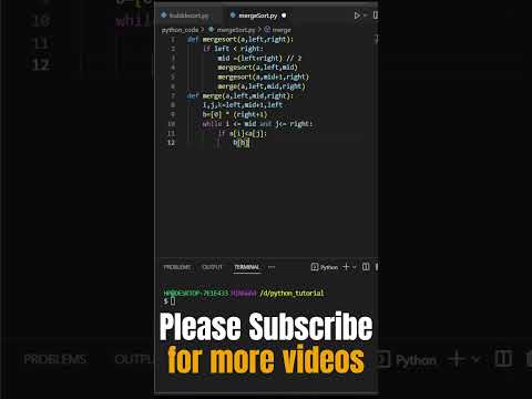 mergesort implementation using