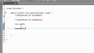 Programacion en Java Tutorial en español -6- Operadores de asignacion e incremento