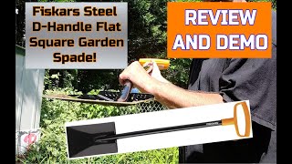Fiskars Solid Flat Square Garden Spade - Perfect for My Everyday Garden Use