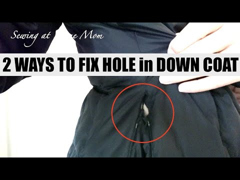 HOW TO FIX SMALL HOLES IN DOWN JACKET | Split Seams in Winter Parka Coat | DOWN JACKET HOLE REPAIR