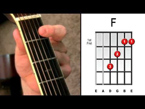 Master The F Chord - 4 Easy Steps - Electric Acoustic Guitar Lessons For Beginners