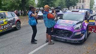 WRC Rally Finland 2022 warming up tyres before ss6