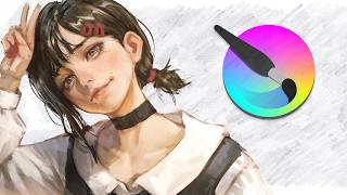 Kobeni Drawing and Rendering Process with Krita