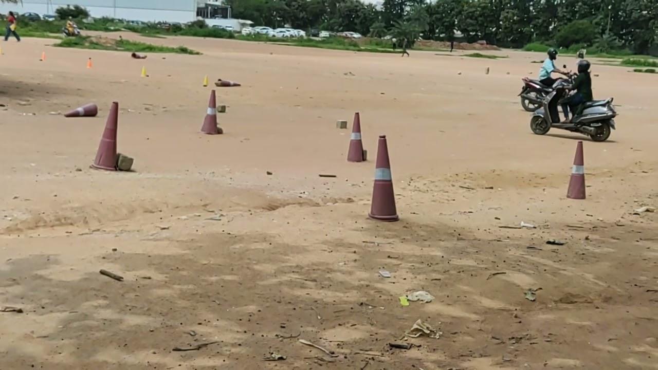 KR Puram RTO Ground Gear Bike and Scooter DL Test