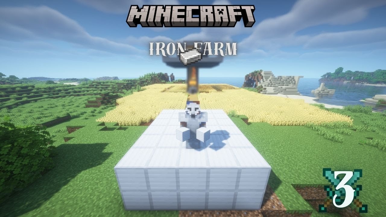 making a iron farm in my survival world ep-3 #minecraft - YouTube