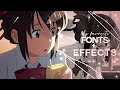 my favorite fonts + effects / after effects