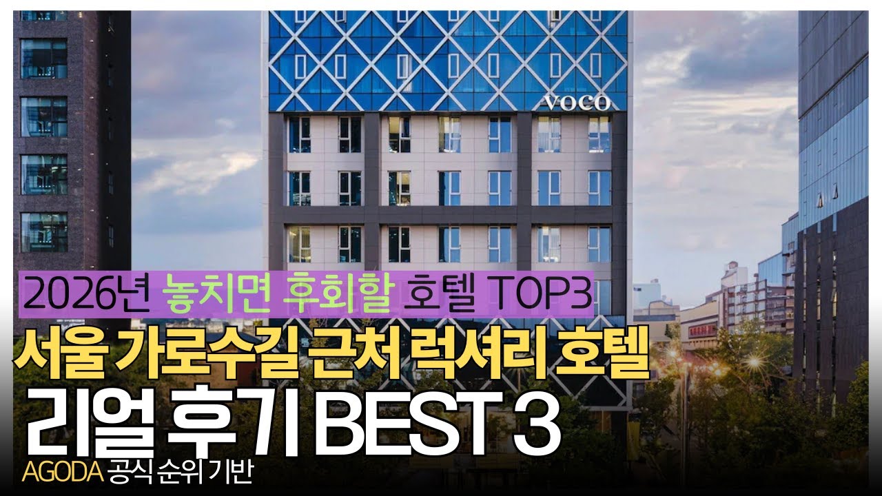 2026 서울 가로수길 근처 럭셔리 호텔 추천 TOP 3 | 실패 없는 BEST 여행 숙소