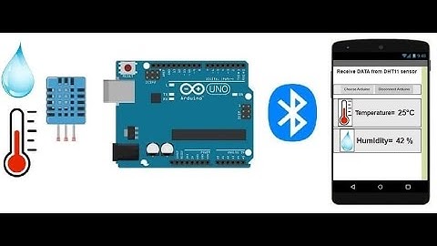 #envoyer  #temperature  et #humidité  mesurées par DHT11 connecté à #arduino  vers #smartphone