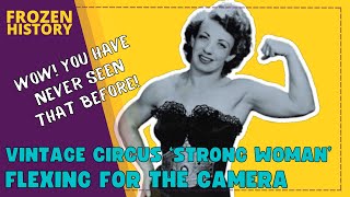 Another Vintage Circus Strong Woman Flexing For The Camera