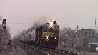 12/7/22 Waterloo, IN; NS 4031 leads the sand train west