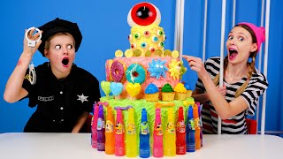 Mukbang Giant Eyeball Jelly Cake 의 대왕 눈알 젤리 케이크 먹방! Escaping from a Candy Jail by Pico Pocky