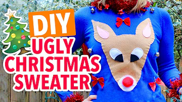 DIY Ugly Christmas Sweater - Cute Rudolph Design! - HGTV Handmade