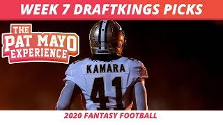 2020 Week 7 DraftKings Picks | NFL Predictions, Sleepers | 2020 DFS NFL Fantasy Football Rankings