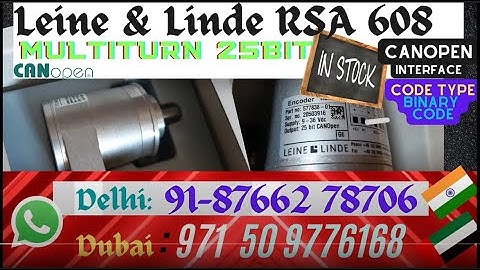 CanOpen 25 Bit (13Bit MT 12 bit ST) Leine & Linde Dubai RSA 608 577838-01 Install, Program Setup