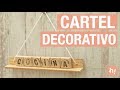 Cómo hacer un cartel de madera con letras | Handfie #DIY