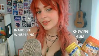 ASMR 20 min of pure gum chewing and inaudible whispering