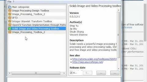 SciLab installation for Computer Vision applications