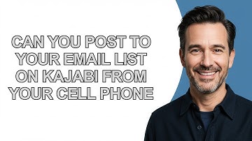 Can You Post to Your Email List on Kajabi From Your Cell Phone - KevinHowTo