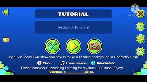 How to make a flashing Background in geometry Dash!