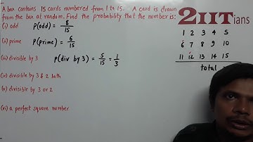 Probability Exercise 22 Q25 Class X ICSE | IIT JEE