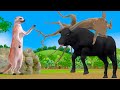 चालाक नेवला और जंगली भैंसा Kahani - Hindi Kahaniya - Panchatantra Moral Stories - 3D Fairy Tales