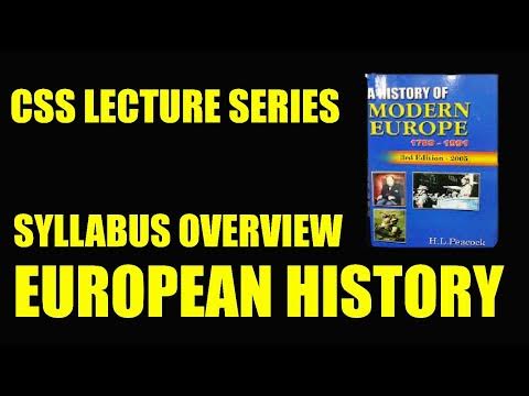 CSS European History Syllabus Overview - YouTube