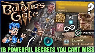 Baldur's Gate 3 - NEW ACT 1 LEGENDARY FOUND - 18 Secrets You Need to Know - INSANE Tips & Tricks!