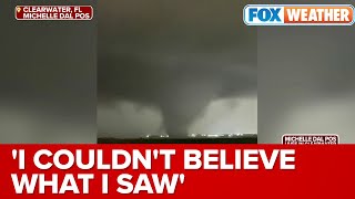 'I Couldn't Believe What I Saw': Woman Records Clearwater, FL Tornado As It Comes Ashore