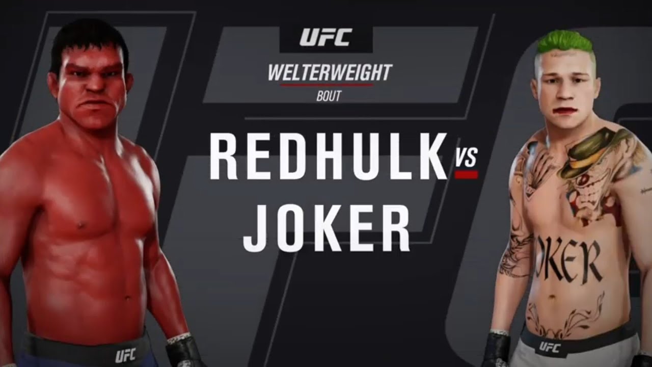 Red Hulk vs Joker Monster fight!! UFC 3