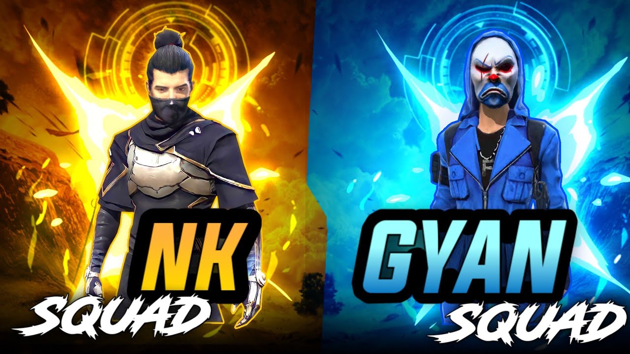 GYAN SQUAD VS NK SQUAD ⚡|| BEST CUSTOM FIGHT 😎 GARENAFREEFIRE