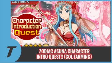 Zodiac Asuna Character Intro / 4* FREE LANCE / New Stream Schedule [SAO Memory Defrag]