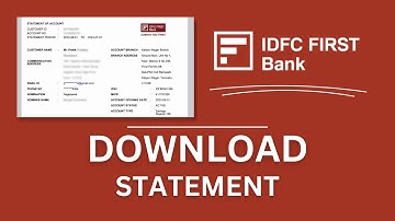 How to Download Bank Account Statement in IDFC First Bank