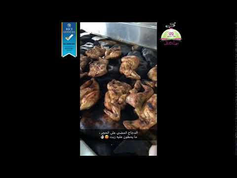 دجاج مظبي على الحجر