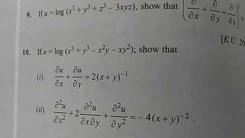 chapter 5 partial differentiation Question 10 of exercise 5.1 lecture (13)