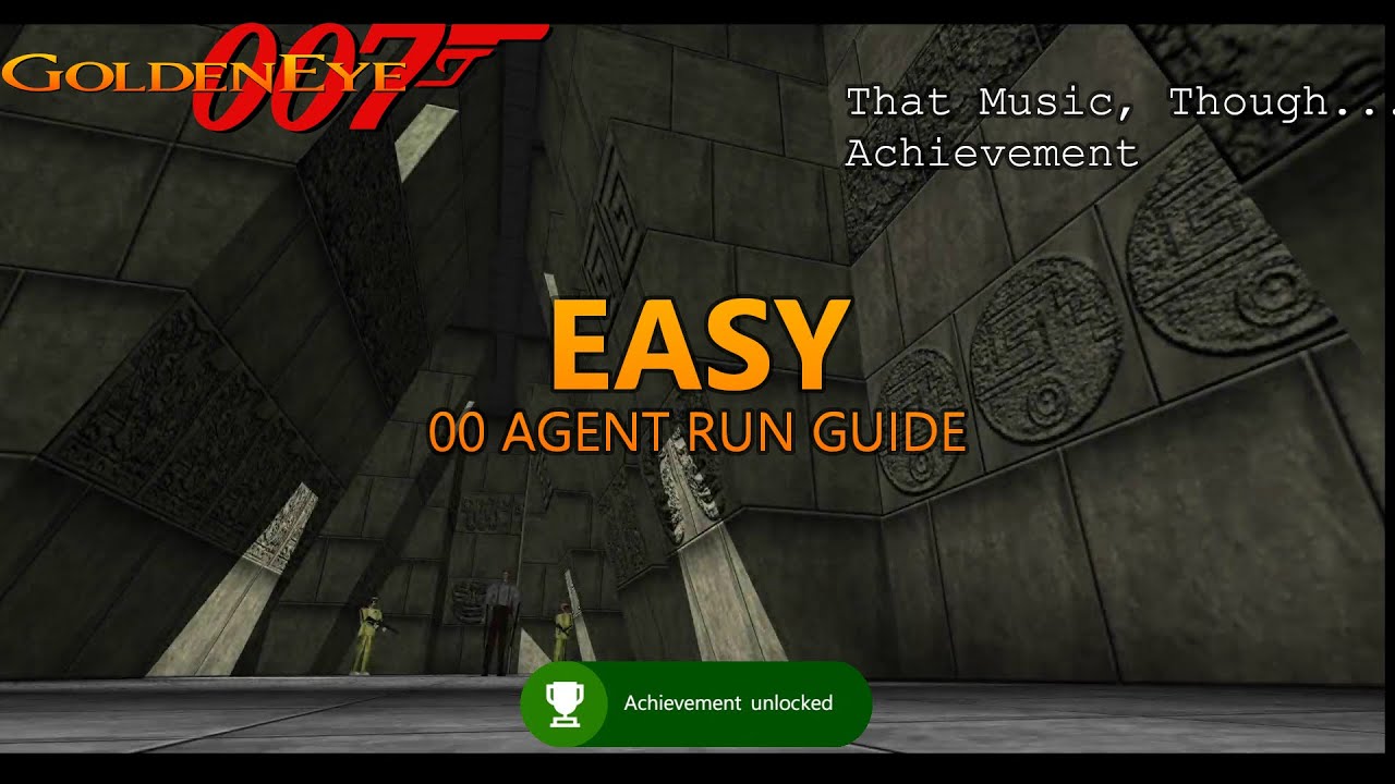 Goldeneye 007 - 00 Agent Run Guide on Aztec [Xbox] - YouTube