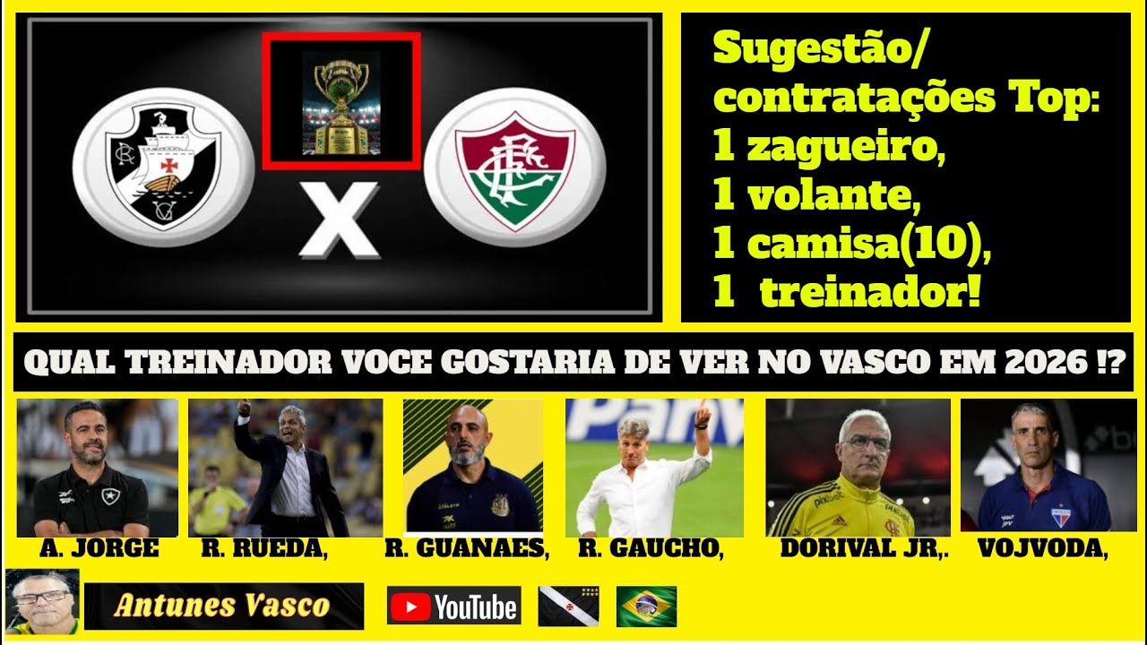 NA LANTERNA,  E SEM TREINADOR,  VASCO VAI PRA + 1 GUERRA X fluC