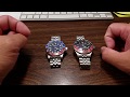 Squale 1545 30 Atmos Blue/Red GMT & Steinhart Ocean 39 Vintage GMT Premium Blue/Red Double Review