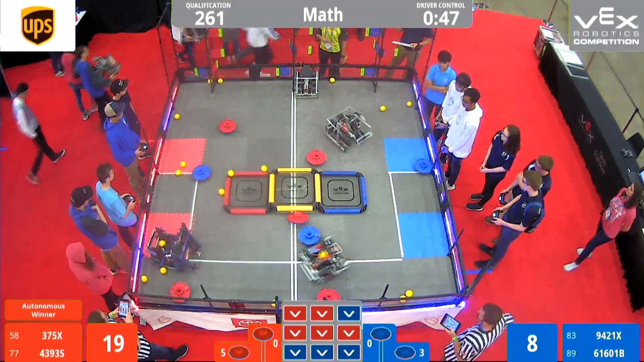 2019 VEX Worlds Math Q261, 375x, 4393s vs 9421x, 61601b YouTube