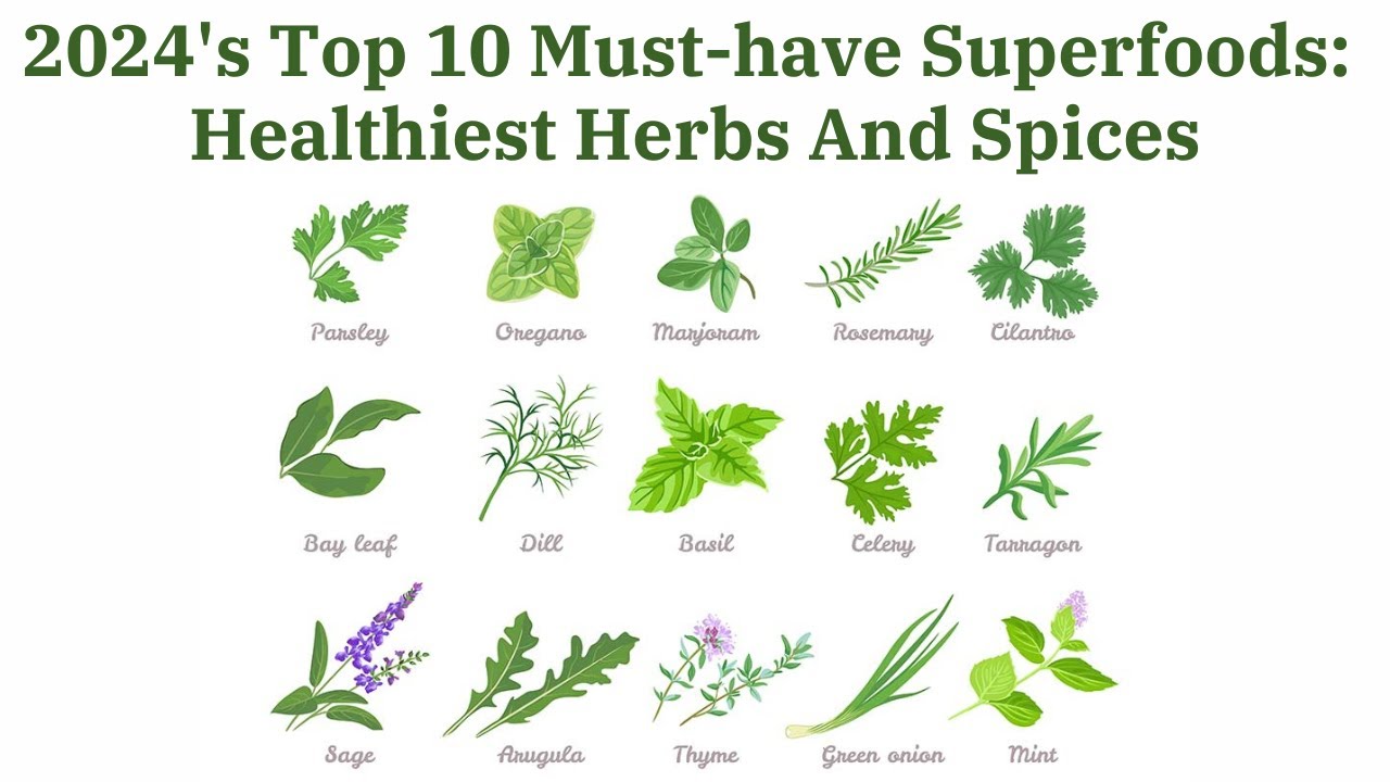 2024's Top 10 Must-have Superfoods: Healthiest Herbs And Spices - YouTube