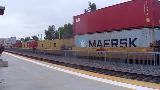 BNSF 7941 Eastbound Single/Double Stack Intermodal Train (W/ DPU'S) - Riverside, CA USA 6/25/2019