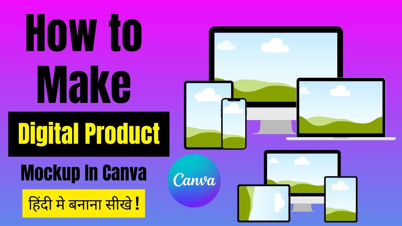 How To Create EASY Digital Product Mockups in Canva