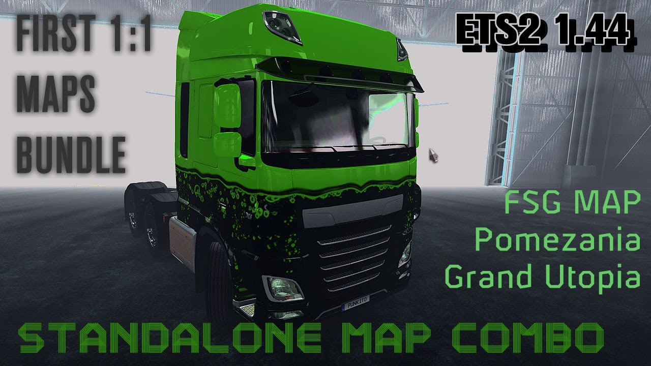 ETS2 1.44 Map Combo of Standalone 1:1 Maps (Grand Utopia, FSG and ...