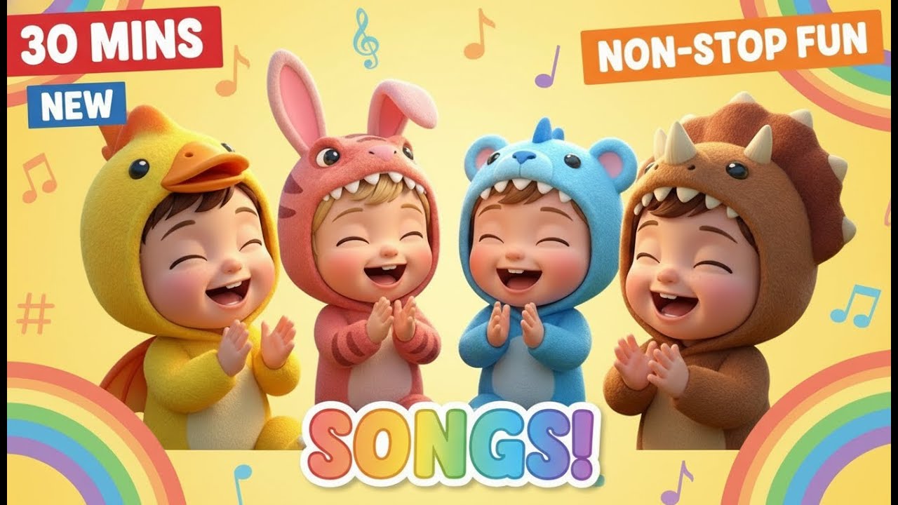 30 Mins Non-Stop Nursery Rhymes 🎶 Best Kids Songs Compilation 🌈 - YouTube
