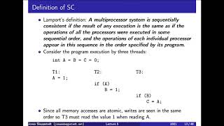 EDAN26 F05 / 2: Definition of sequential consistency (level 3)