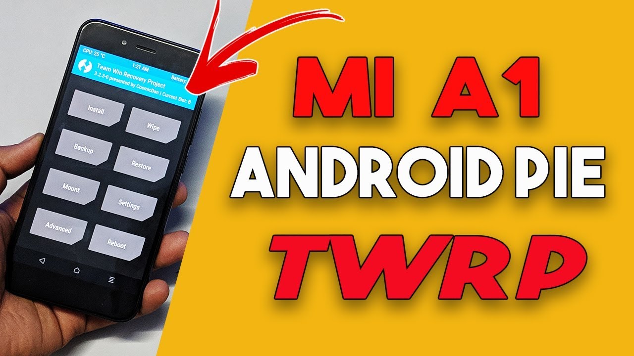 Mi A1 Android Pie 9.0 TWRP Recovery Install | ROOT