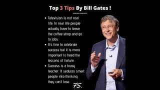 TOP 3 TIPS BY BILL GATES | BILL GATES WORDS | USEFUL QUOTES |