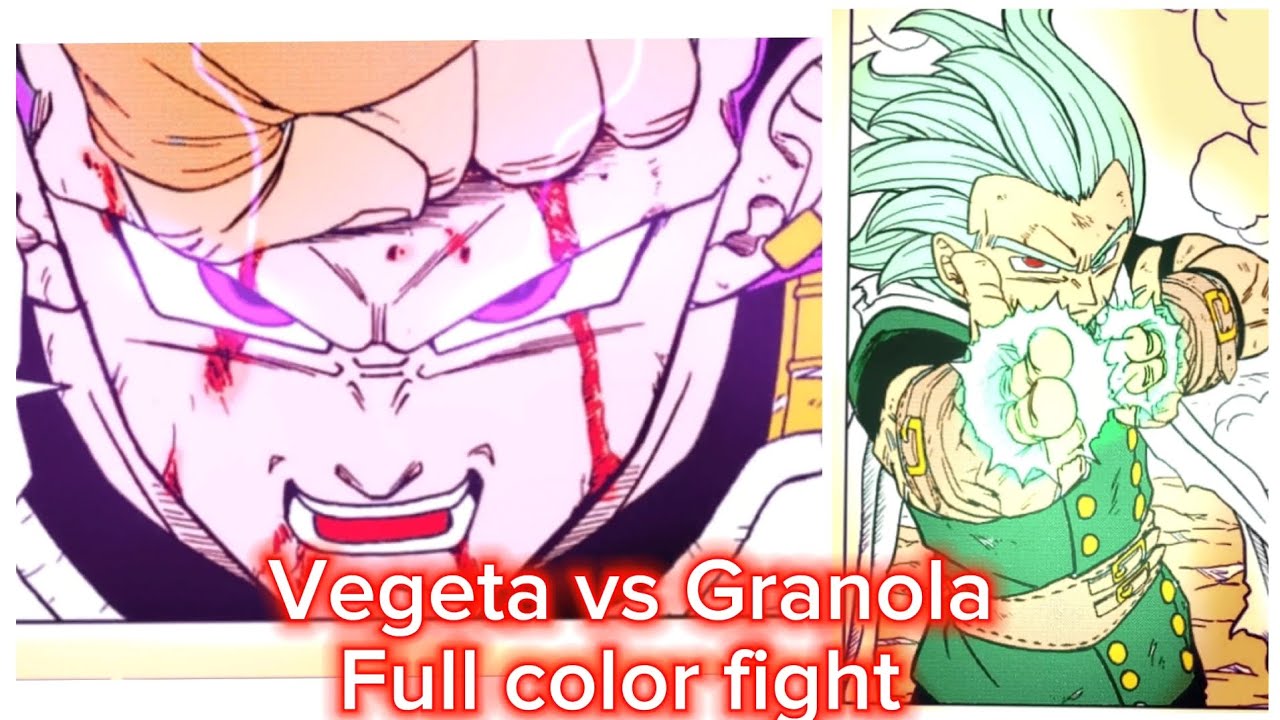 VEGETA VS GRANOLA FULL COLOR FIGHT/DBS/Manga Coloring - YouTube