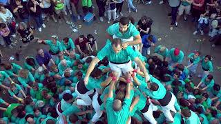 Castellers de Vilafranca - Primer pilar de 9 amb folre, manilles i puntals (La Xarxa)