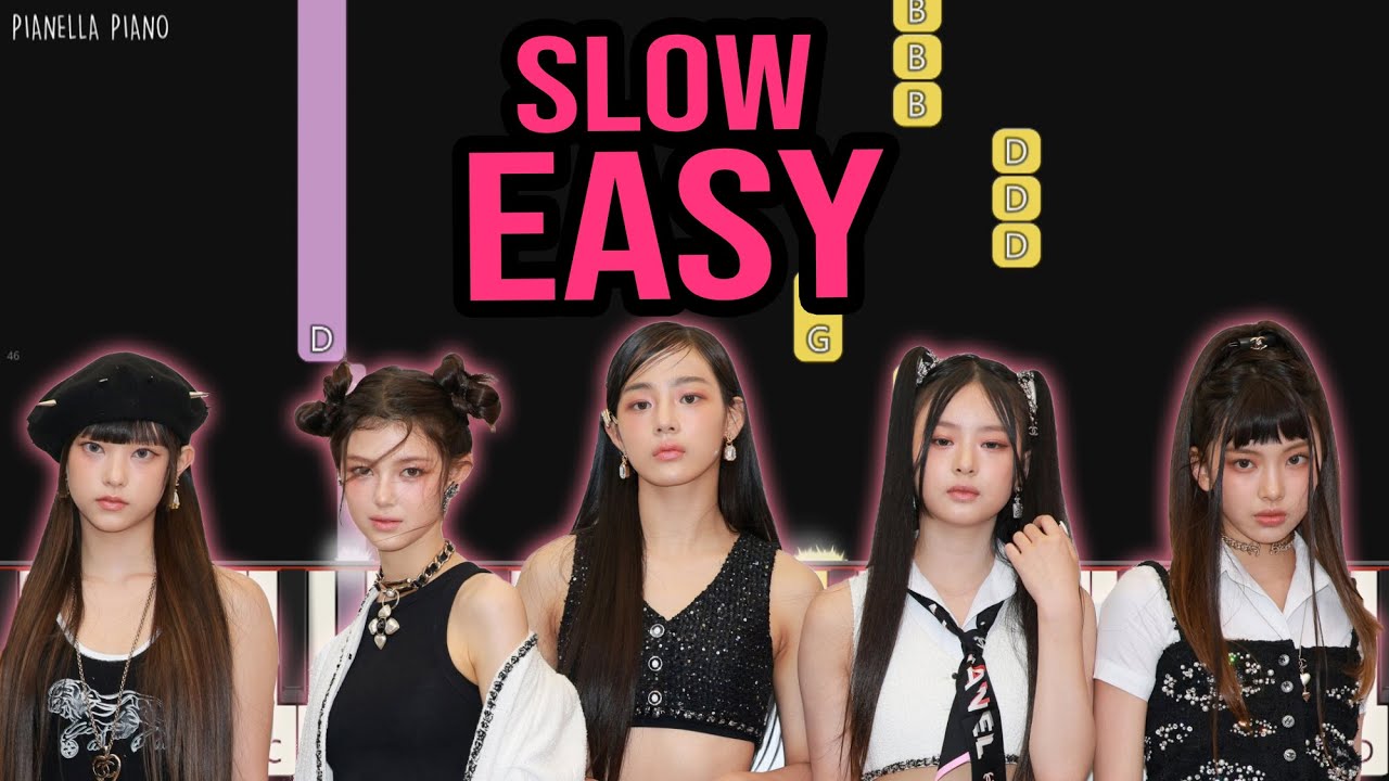 NewJeans - Cookie | SLOW EASY Piano Tutorial by Pianella Piano