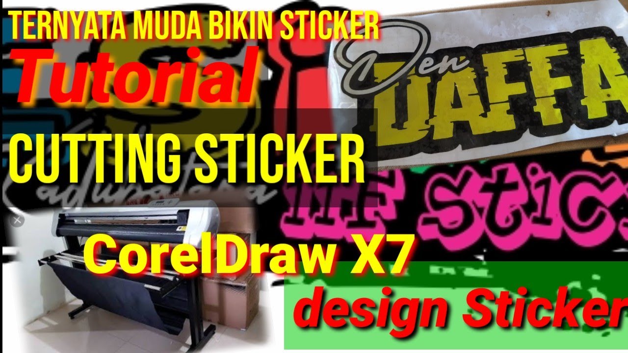  TUTORIAL  cara desain  cutting sticker dan cetak sticker 